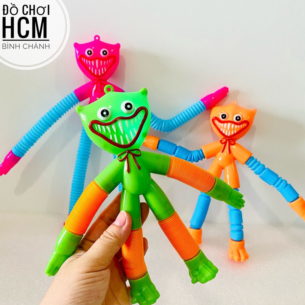 Đồ chơi trẻ em huggy wuggy ống lò xo kéo dãn biến hình mọi kiểu dáng, giãn giảm căng thẳng, xả stress