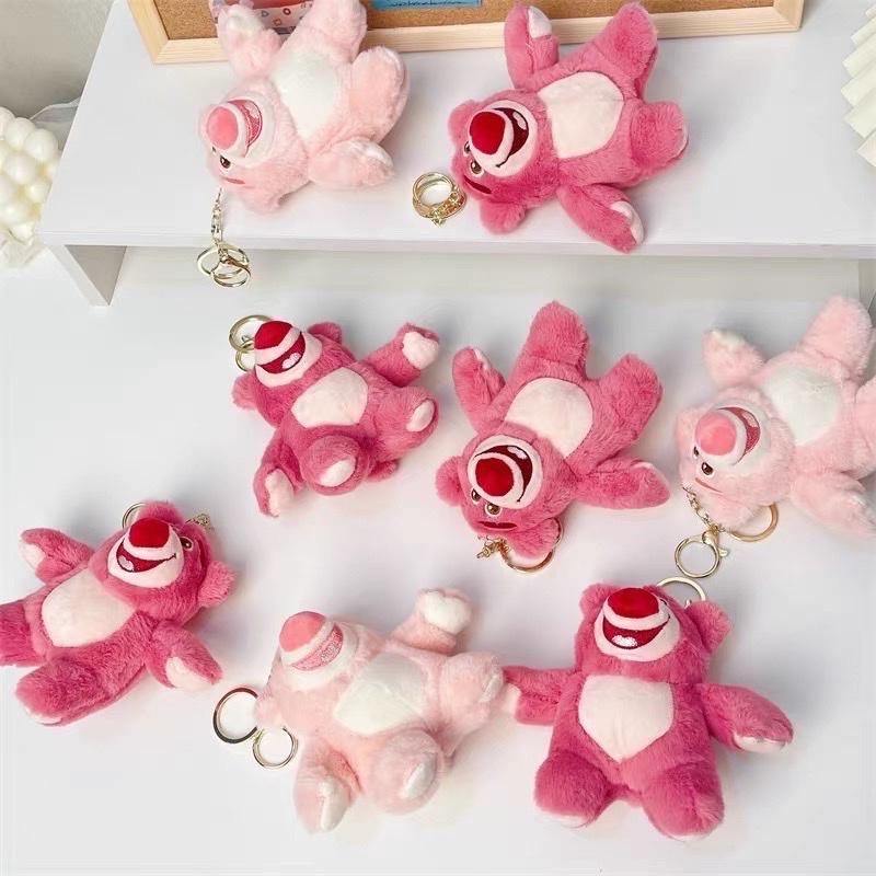 Móc khoá gấu dâu Lotso bông dễ thương