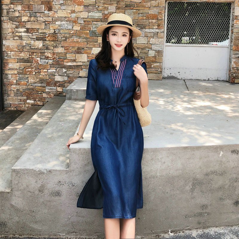 Đầm Xòe Denin Thời Trang