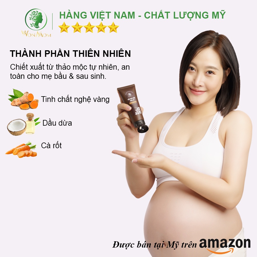 [ Giảm 35K - Đơn 339K ] Sữa Rửa Mặt Hữu Cơ Ngăn Ngừa Mụn, Trắng Da Wonmom 70g