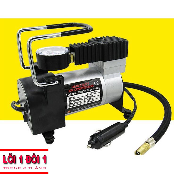 Bơm Hơi Điện Ôtô Xe Máy Mini 12V -220V 150Psi cắm cổng sạc xe hơi