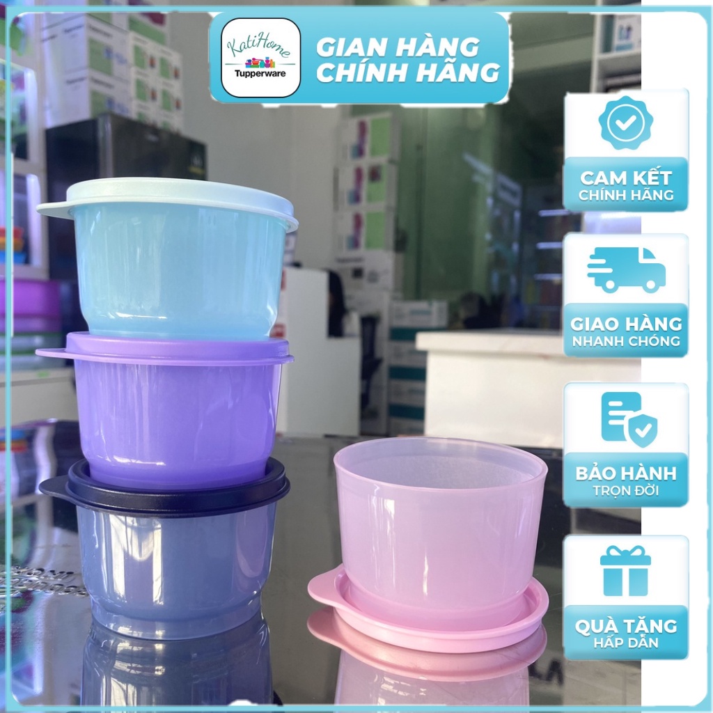 Lẻ Hộp đựng sữa chua, nước chấm, đồ ăn dặm snack up Tupperware 110ml kín nước không rỉ đổ, nhựa nguyên sinh