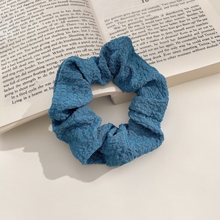 (0781) Cột Tóc Buộc Tóc Scrunchies Thun Nhăn Pastel