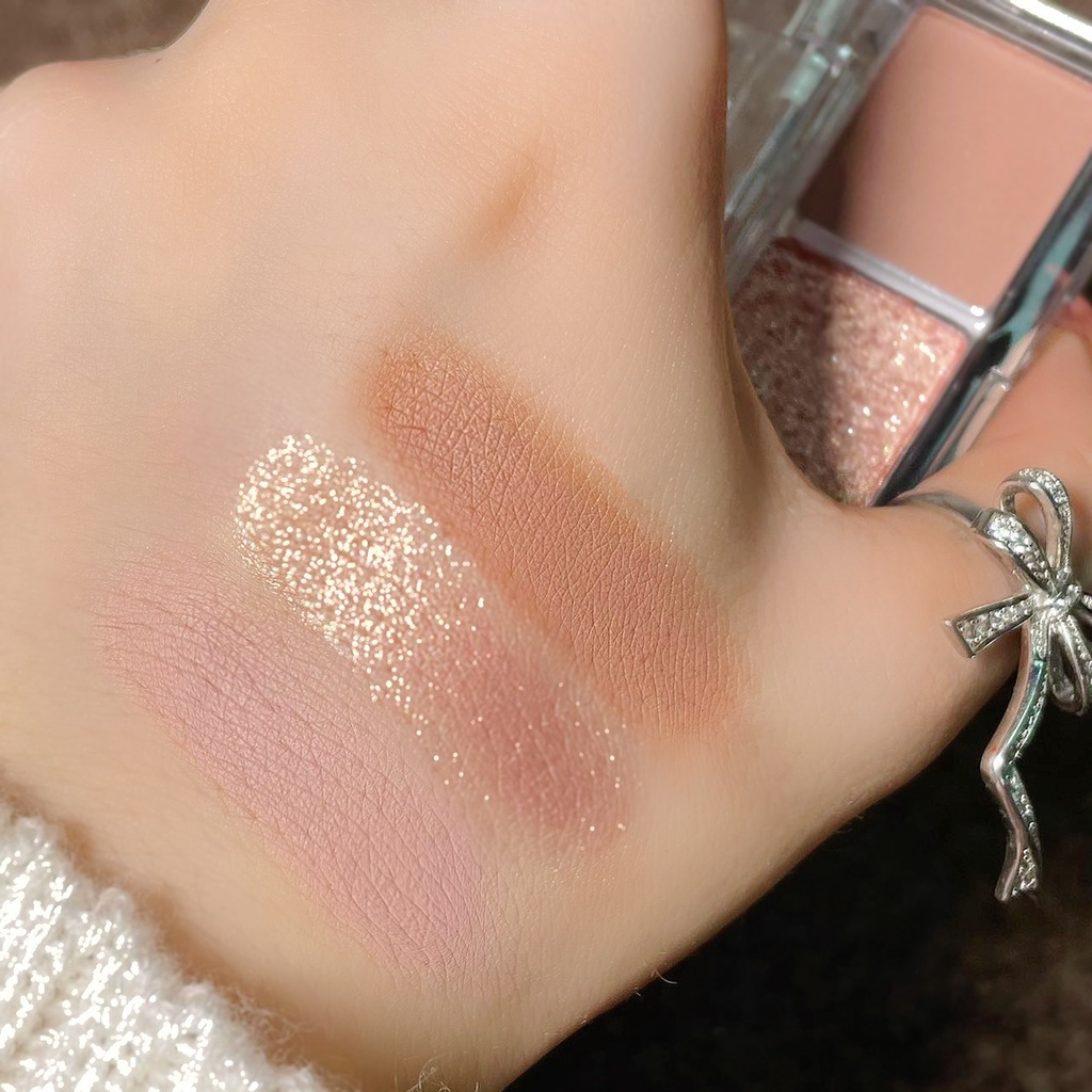 Bảng Phấn Mắt CALLCALL LING @ Bảng Ba Màu Tông Nhũ Và Lì Chống Nước Lâu Trôi