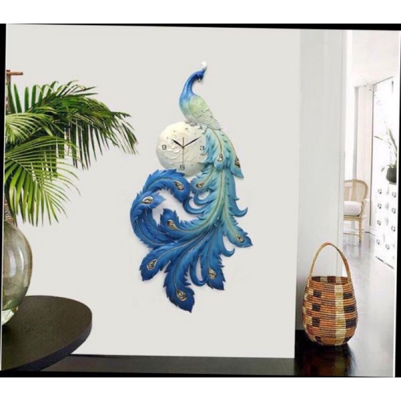 ❥Thông tin chi tiết sản phẩm Đồng Hồ Treo Tường Chim công xanh