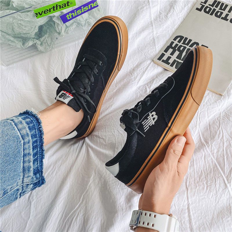 35-44Giày Thể Thao Vải Canvas Cổ Thấp Màu Đen Thời Trang Mùa Hè 2022 Cho Nam