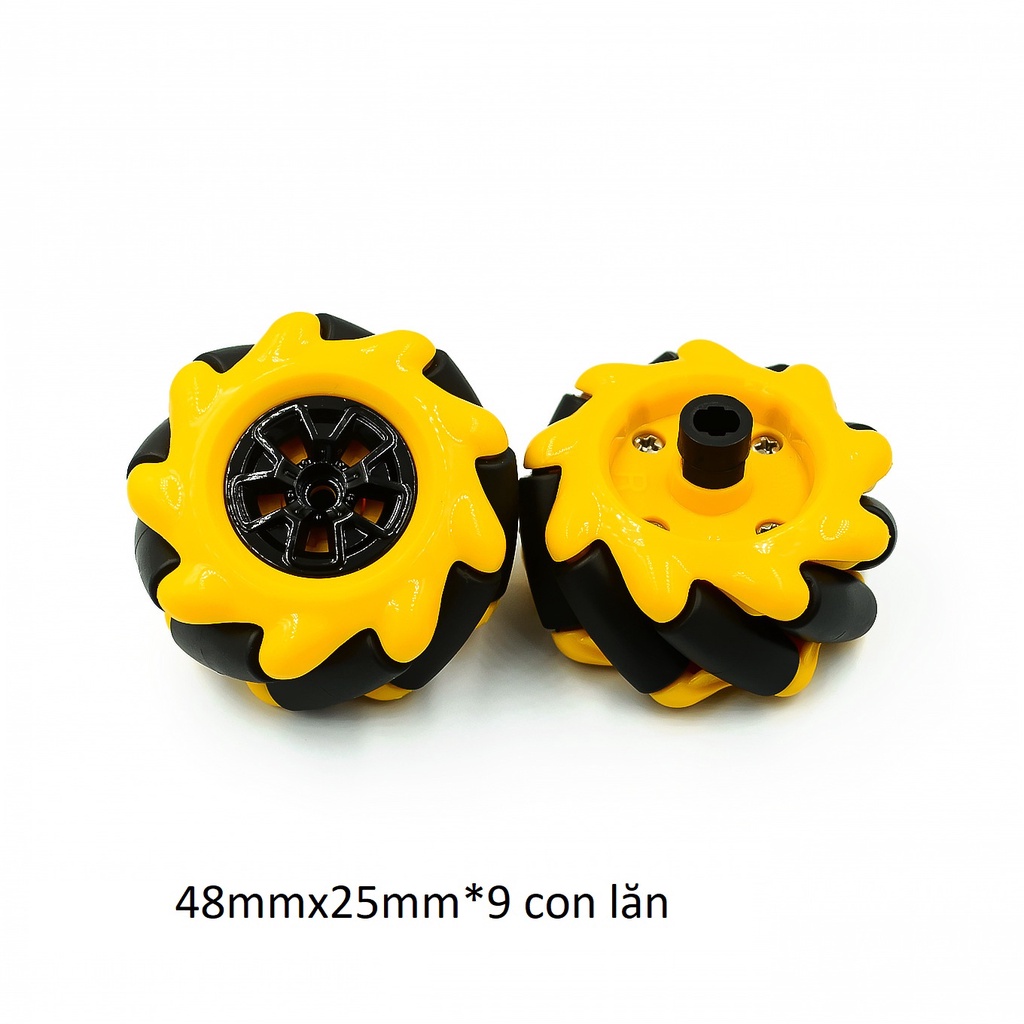 Bánh Xe Mecanum Omni , Bánh Xe Đa Hướng, Bánh Xe Thông Minh 9 con lăn