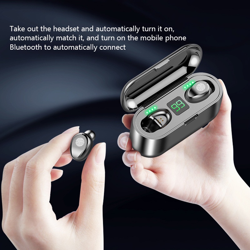 Tai Nghe Bluetooth Không Dây Nhét Tai F9-2 tws