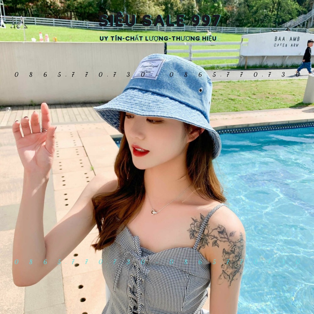 MŨ VÀNH JEAN LOGO QC HÀNG LOẠI 1 CÓ DÂY ĐIỀU CHÍNH DỄ MANG