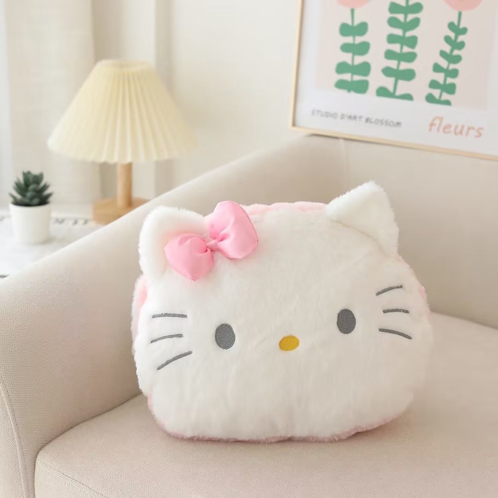 Gấu dâu Lotso Bộ 4 Gối Giữ Ấm Tay Hình Cinnamoroll StellaLou Melody KT Lucifer Kuromi