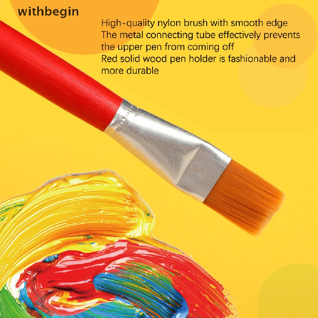 Bộ 5 Cây Cọ Nylon Đầu Nhọn Dùng Vẽ Tranh Màu Nước Acrylic Chuyên Nghiệp