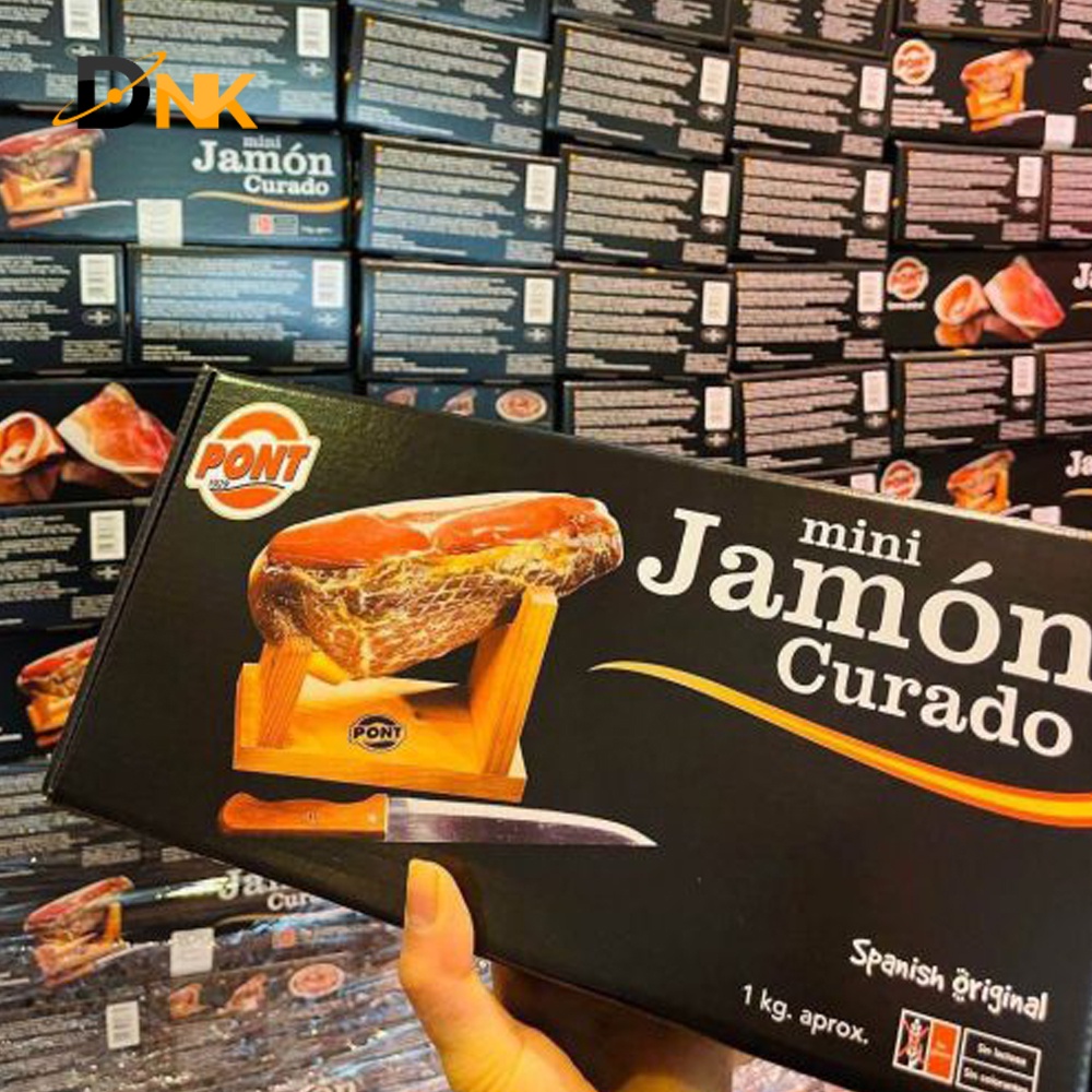 - Miếng Đùi Heo Muối Mini Pont Jamon Curado 1.0Kg Kèm Bộ KIT