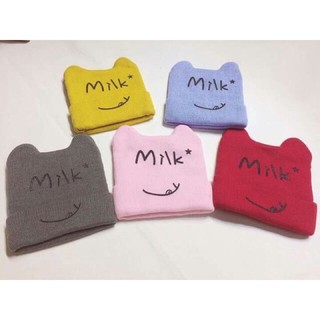 Giá sỉ- Mũ len milk cho bé ( xả kho)
