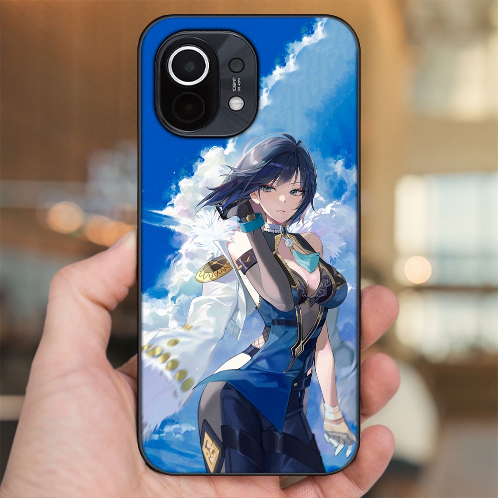 Ốp lưng Xiaomi Mi 11 viền đen in hình Yelan Genshin Impact