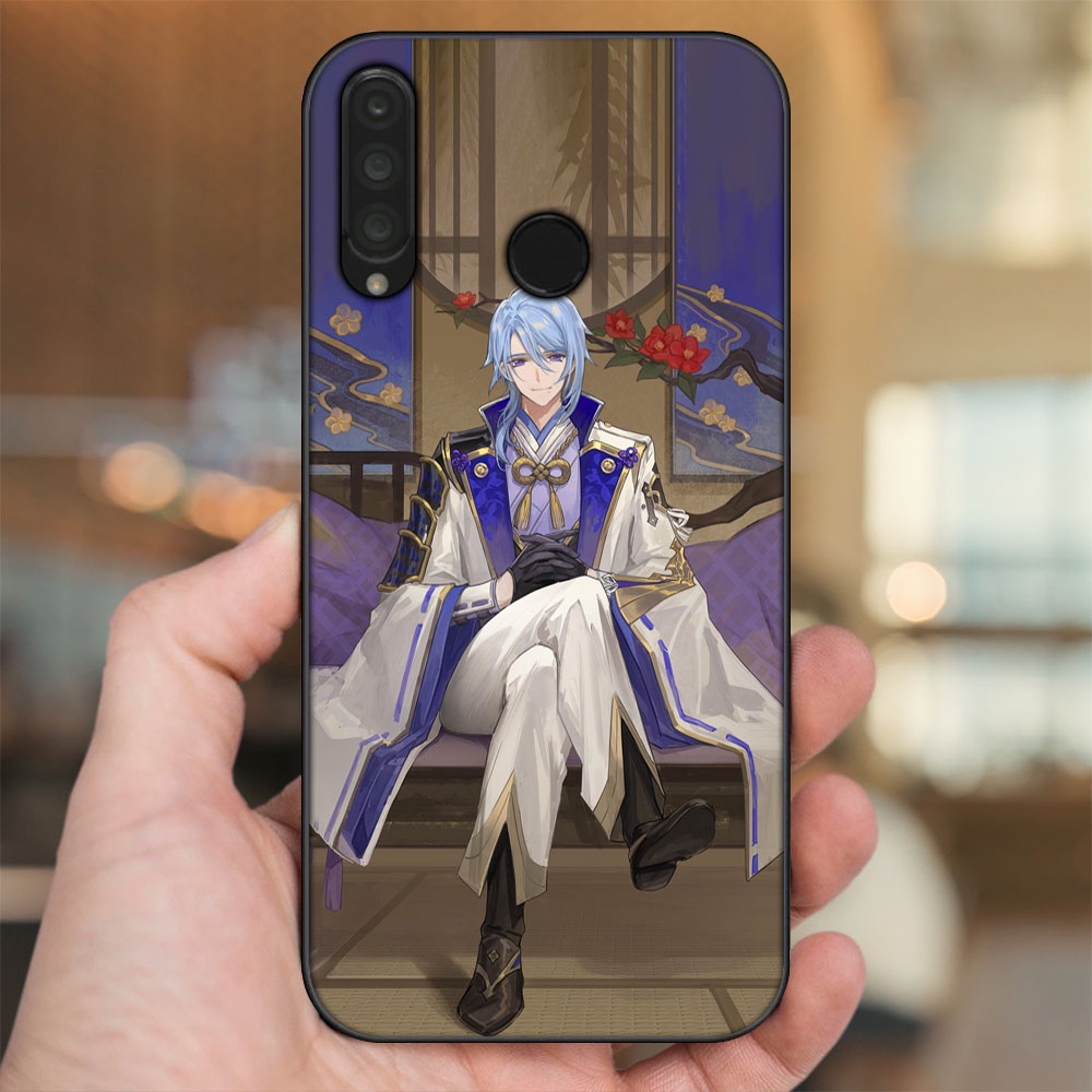 Ốp lưng Huawei P30 Lite, Nova 4e viền đen in hình Kamisato Ayato Genshin Impact