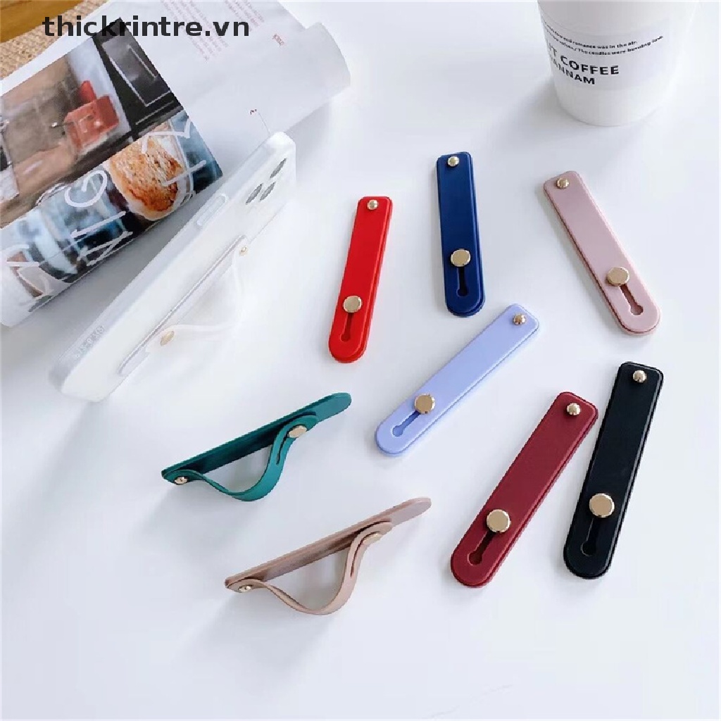 Giá Đỡ Điện Thoại Có Dây Đeo Ngón Tay Tự Dính Cho iPhone / iPad
