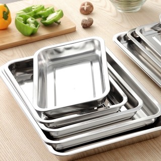 Khay đựng inox cao cấp đa năng siêu bền nhiều kích cỡ sâu 4.8cm
