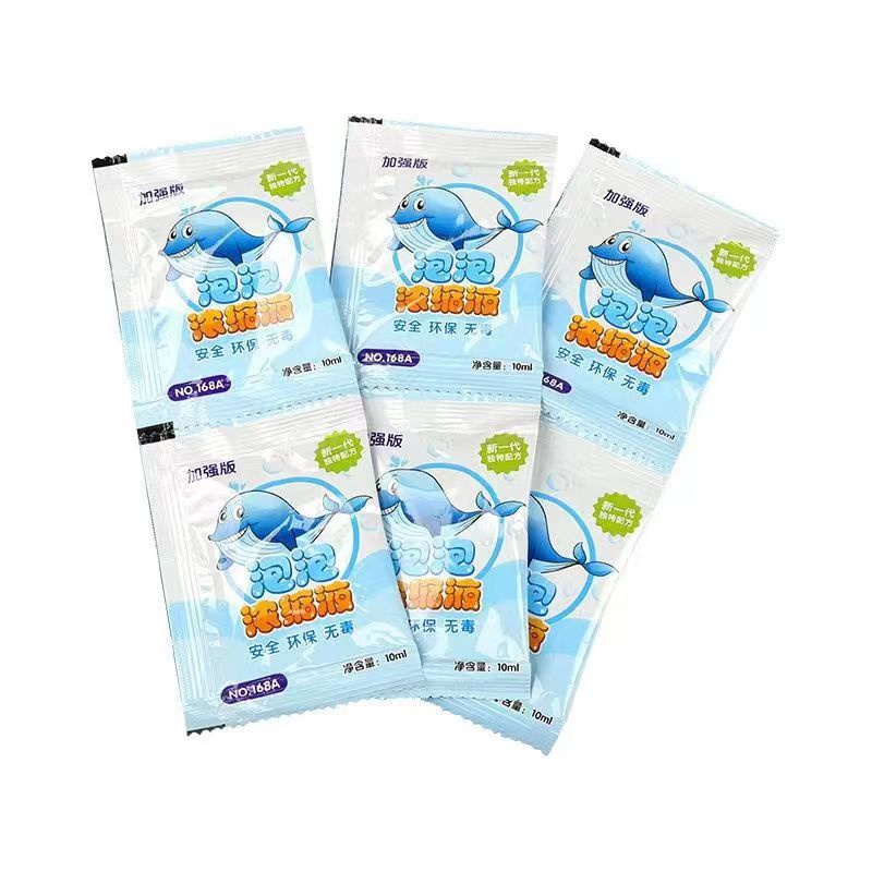 Combo 10/20/30 Túi Nước Pha Bong Bóng Xà Phòng Cô Đặc Không Độc Hại, Nước Bong Bóng Đồ Chơi Cho Trẻ Em 10ml