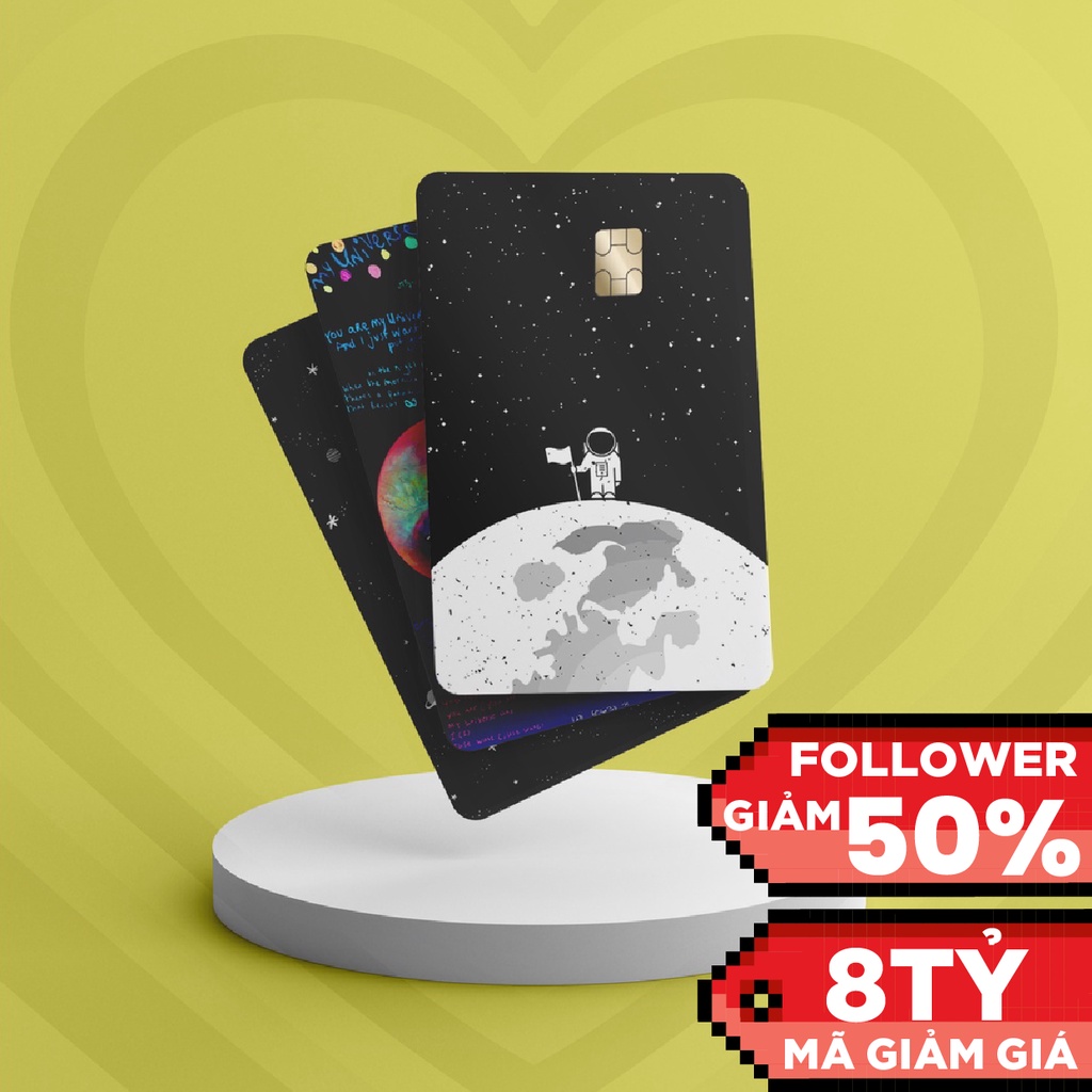 STICKER SKIN THẺ ATM NASA PHI HÀNH GIA - Decal dán Thẻ ATM, debit, thẻ từ, thẻ chung cư, bảo vệ thẻ