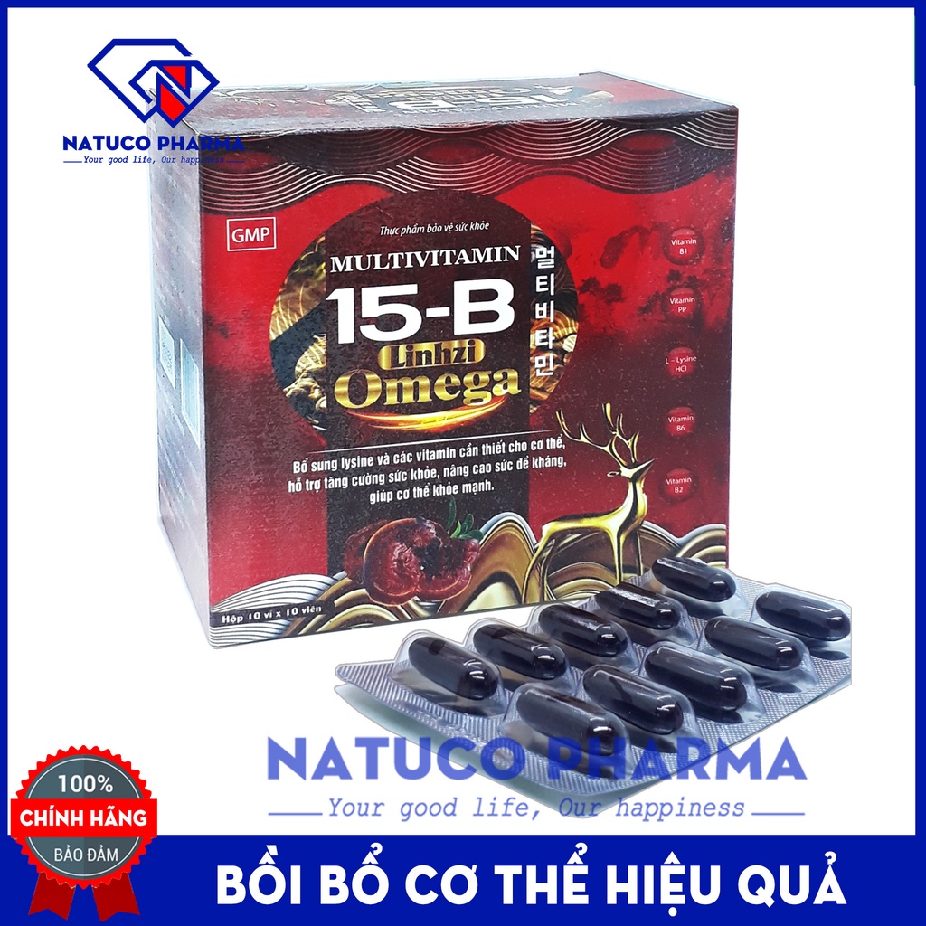 Multivitamin B15 - Giúp tăng cường sức đề kháng, giảm mệt mỏi - Bổ sung vitamin B và khoáng chất cho cơ thể - Hộp 100v