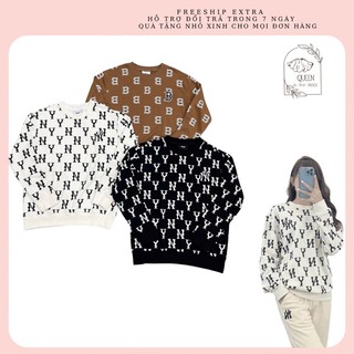 Áo nỉ mlb monogram sweater shirt nam nữ