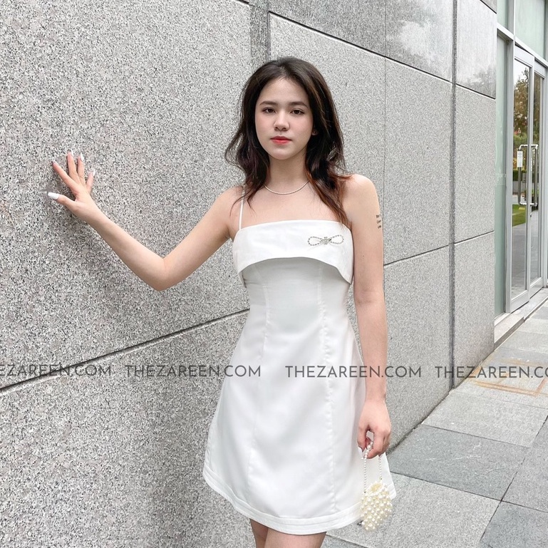 ZAREEN | ĐẦM 2 DÂY DÁNG A ZAREEN DAX54 - TRẮNG