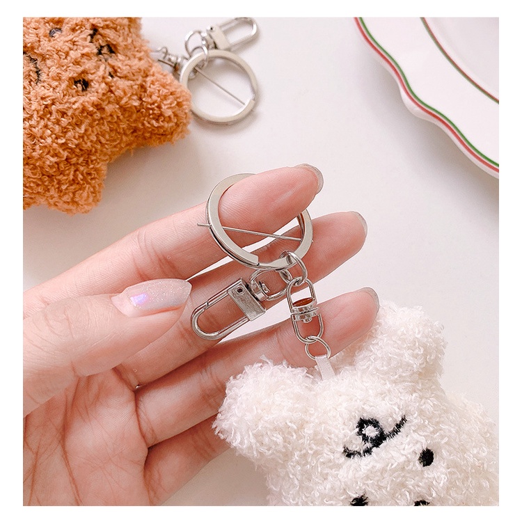 Móc Khóa Hình Gấu Nhồi Bông Dễ Thương Sáng Tạo