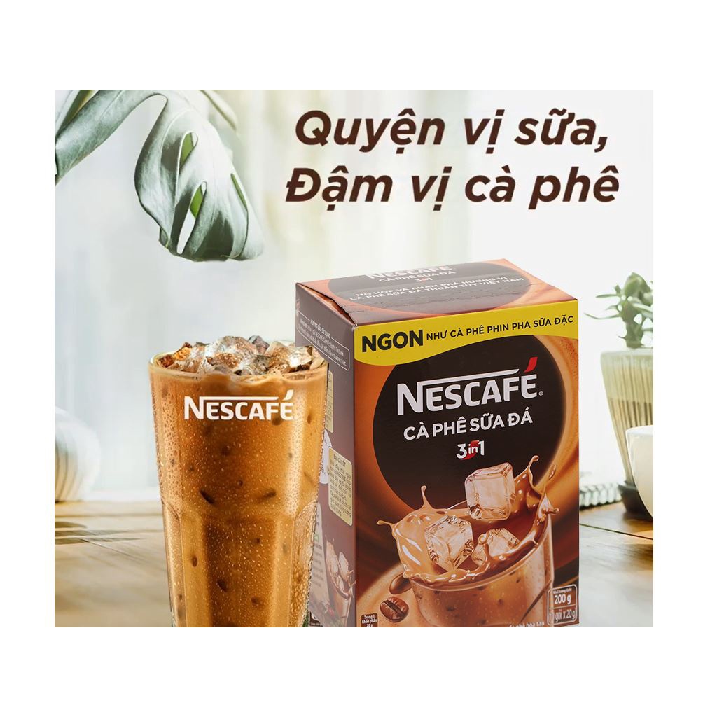 Combo 5 hộp Cà phê hòa tan NESCAFÉ cà phê sữa đá  / Cafe hòa tan NESCAFE cà phê sữa đá 240g