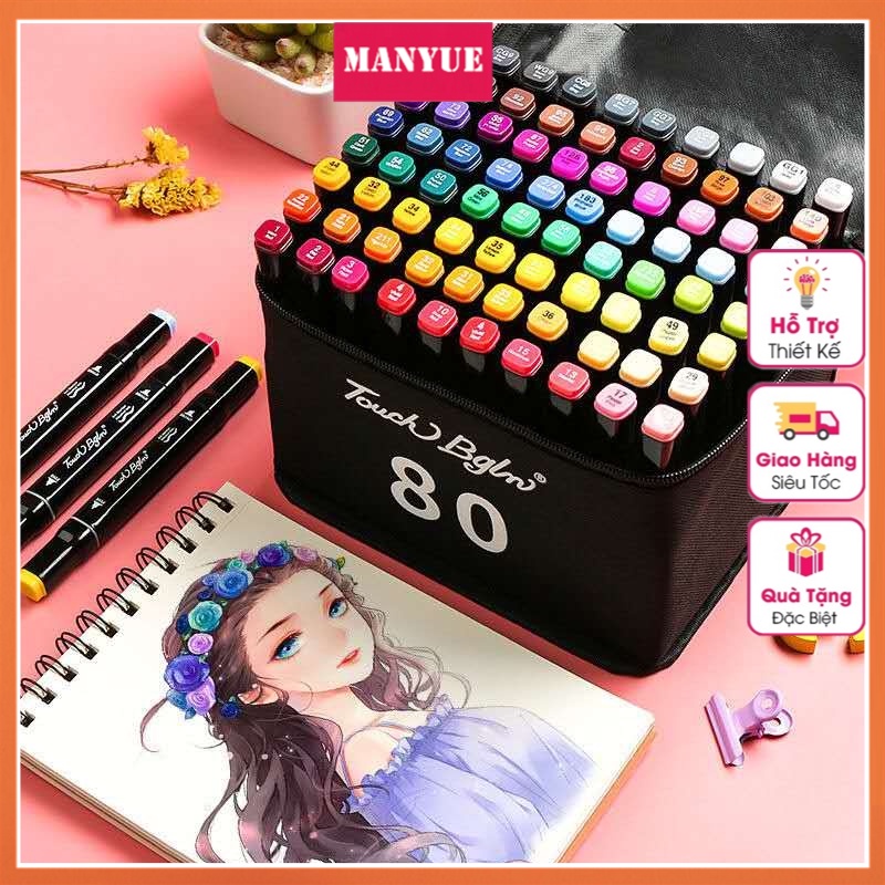 Bộ Bút Chì Màu Đánh Dấu Chuyên Nghiệp Kèm Túi Đựng 24 / 30 / 36 / 48 / 60 / 80 Màu