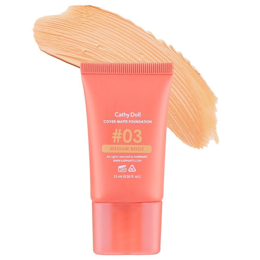 Kem Nền Mịn Lì Cathy Doll Cover Matte Foundation Spf15 Pa+++ 15ml