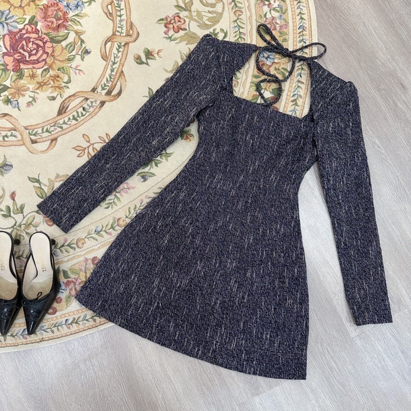 Đầm tay dài có độn vai Tiffany Dress NGOCCLOTHING nữ  Váy tay dài chất liệi bố dạ HOT