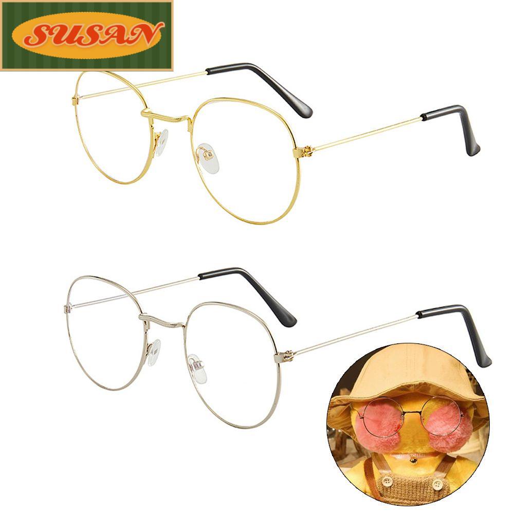 SUSANS Kính phẳng retro Phong cách Harajuku phiên bản Hàn Quốc gọng tròn kính thời trang phụ kiện đồ chơi búp bê