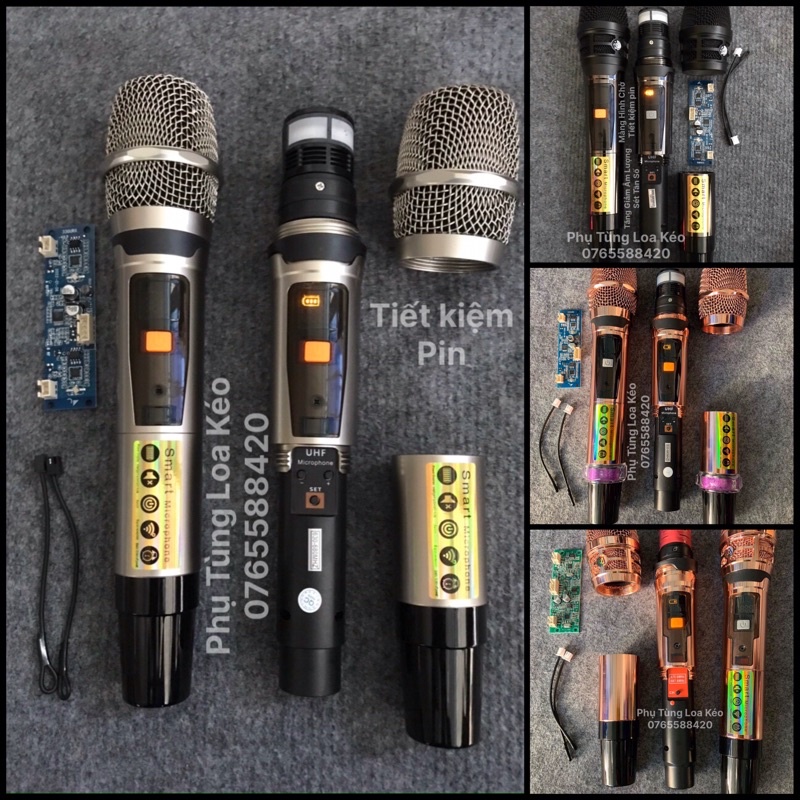 Micro Loa Kéo Shure Sóng UHF Tiết Kiệm Pin Tăng Giảm Âm Lượng Sét