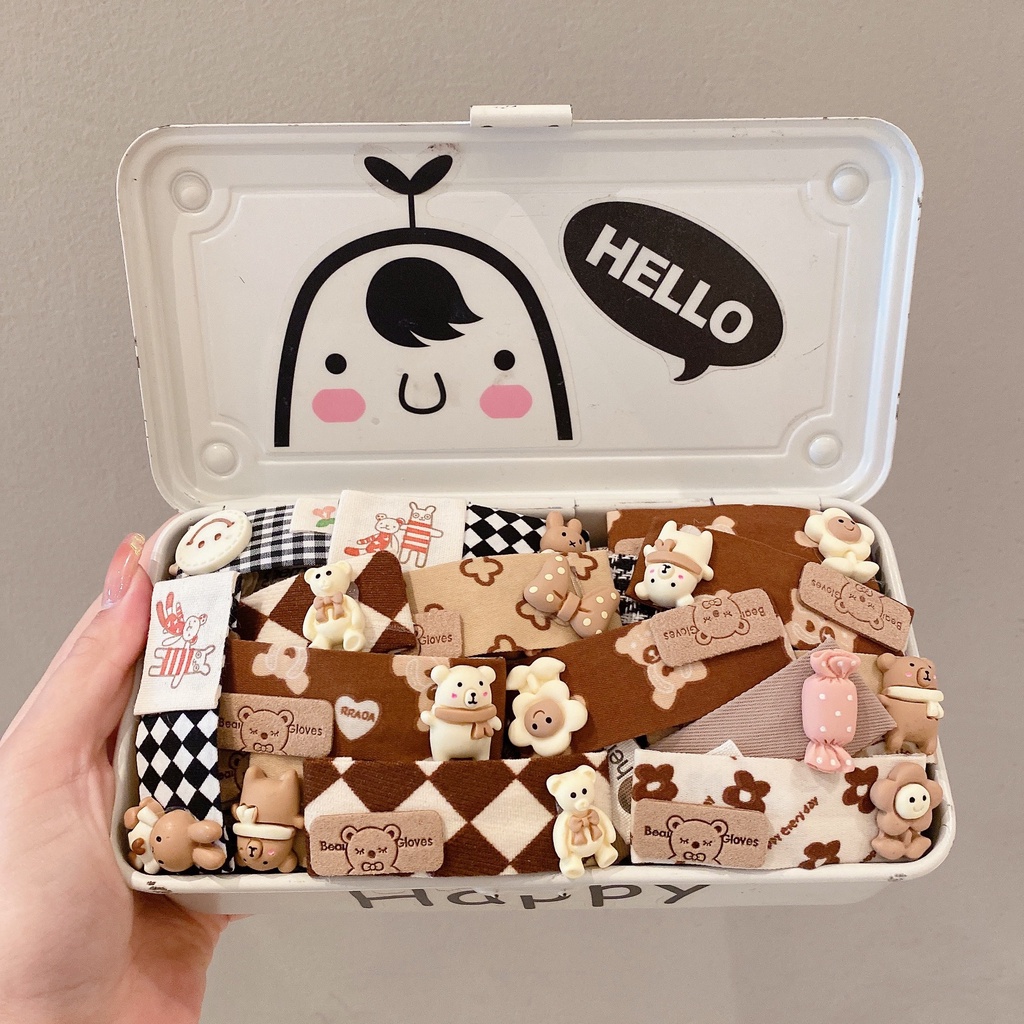 5/6pcs Kẹp Tóc Lông Nhung Thời Trang Thu Đông Hàn Quốc Cho Nữ