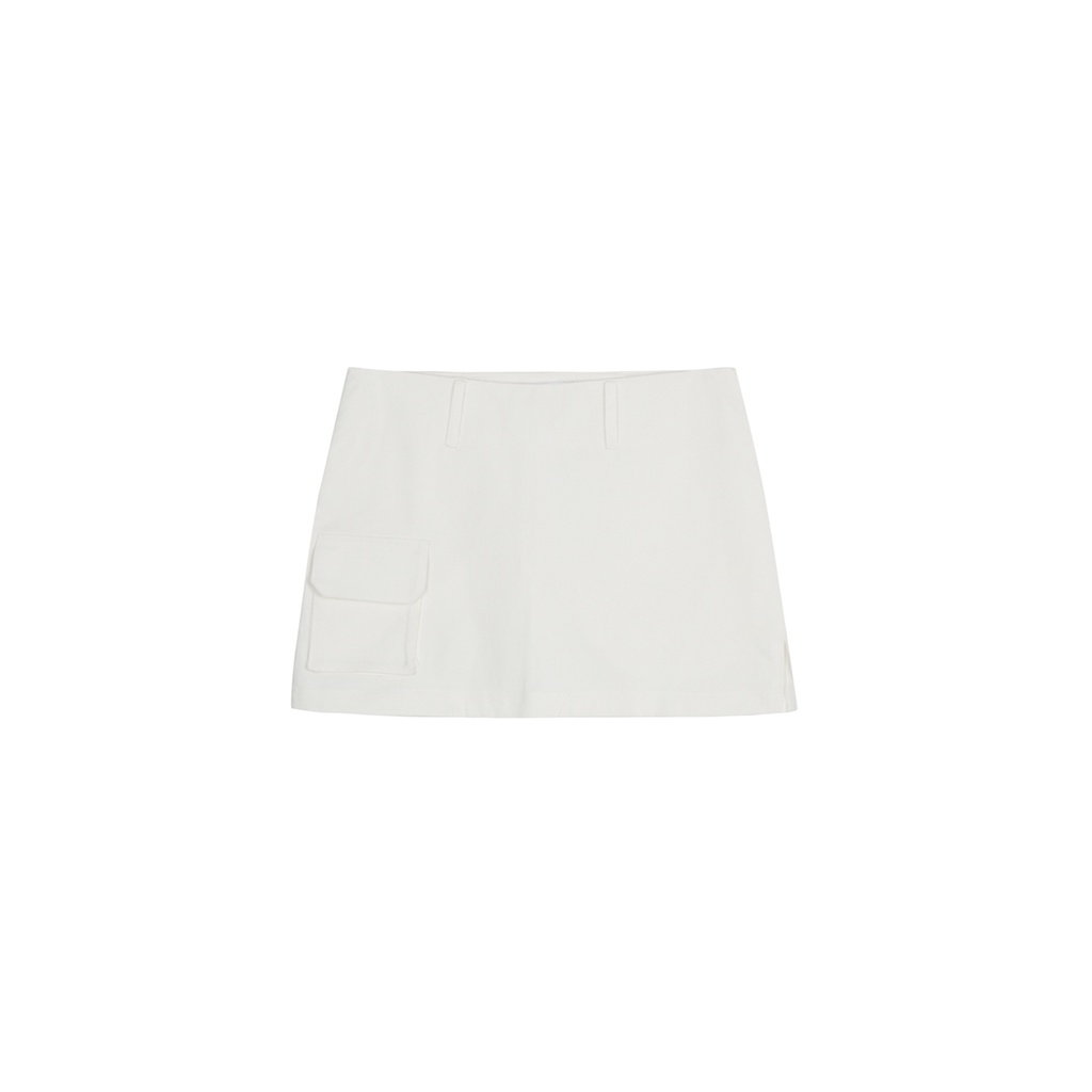 TATICHU - Chân váy ngắn kaki túi hộp - Pocket Low Rise Micro Skirt