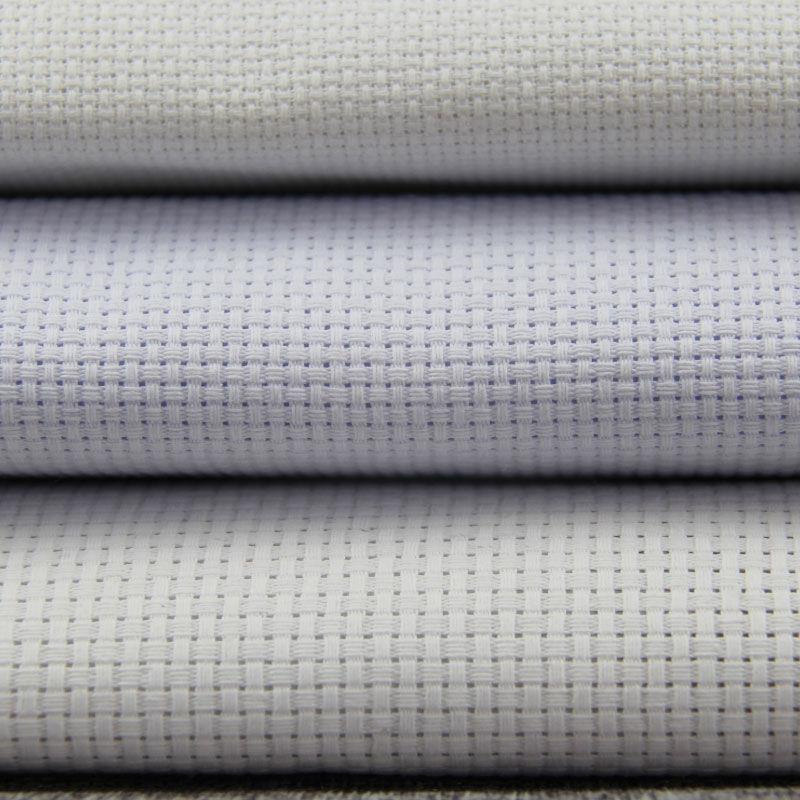 Vải Cotton Nguyên Chất Thêu Chữ Thập Kẻ Ô Lưới Cỡ Trung Bình Cỡ Lớn / Nhỏ / Kẻ Sọc Ca Rô Màu Trắng