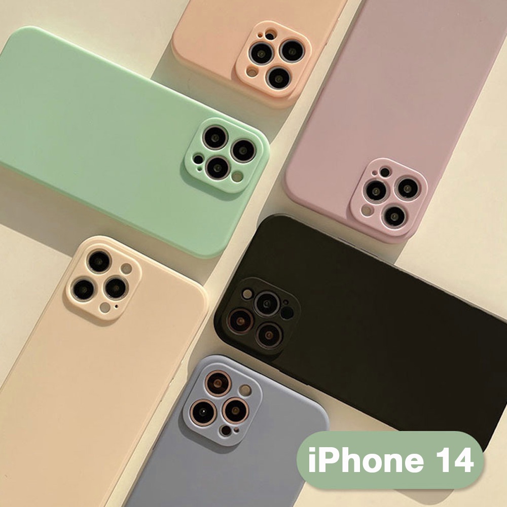 Ốp Điện Thoại TPU Dẻo Vuông Siêu Mỏng Chịu Nhiệt Đơn Giản Cho IPhone 14 Pro Max 11 7Plus 13 12 11 Pro Max X XS XR