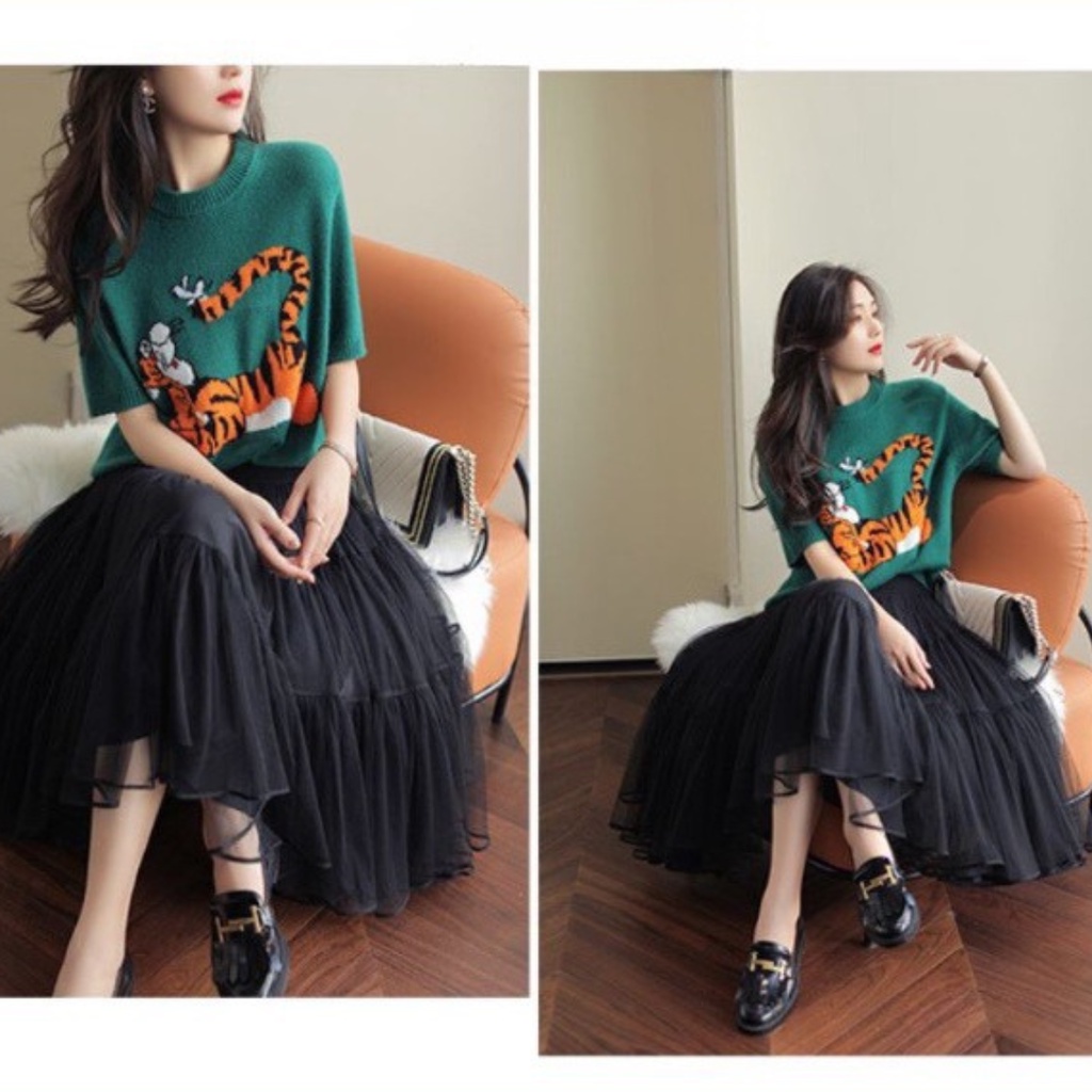 Chân váy dài QCCC, chân váy voan, chất voan dày đẹp hàng loại 1