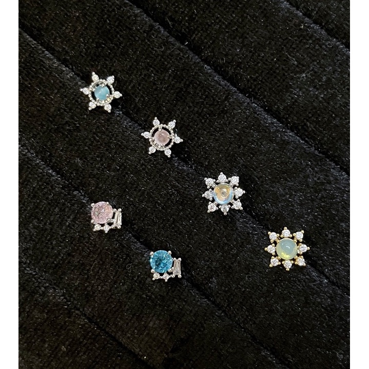 Khuyên Tai Helios Đá Màu • Lamontshop