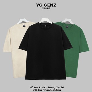 Áo thun TRƠN yggenz shop , Áo thun unisex nam nữ form rộng oversize chất liệu Cotton 100%