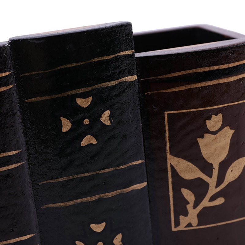 Giá Đỡ Bút Bằng Gỗ Hình Quyển Sách Để Bàn Đa Năng Độc Đáo Trang Trí Nhà Cửa