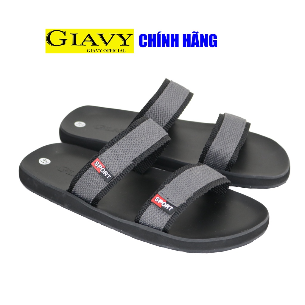 Dép nam Giavy quai 2 dây ngang đế cao su TL543