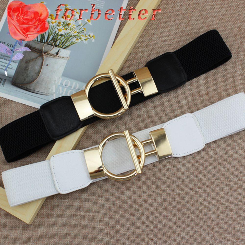 Thắt Lưng Da Pu Khóa Kim Loại Kiểu Tròn Hợp Thời Trang Cho Nữ