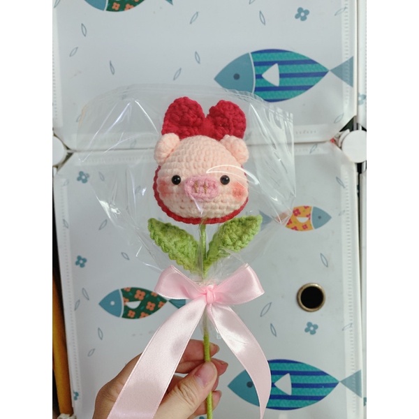 Hoa đan len handmade