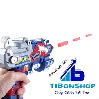 (Tặng 10 que xốp) Đồ Chơi Sung Nerf Cao Cấp Bắn Đan Xốp