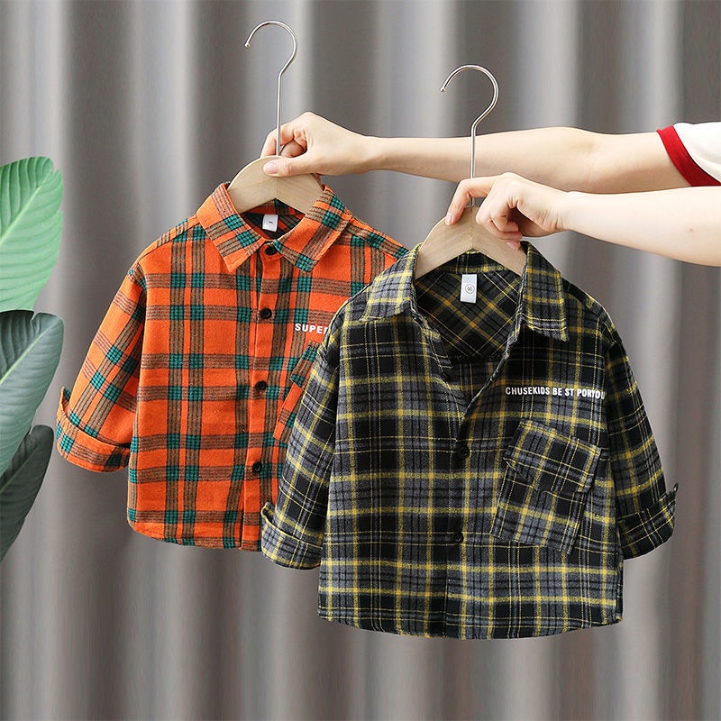 Áo Sơ Mi Polo Tay Dài Vải Cotton Họa Tiết Kẻ Sọc Thời Trang Mùa Hè 2022 Mới Cho Bé Trai