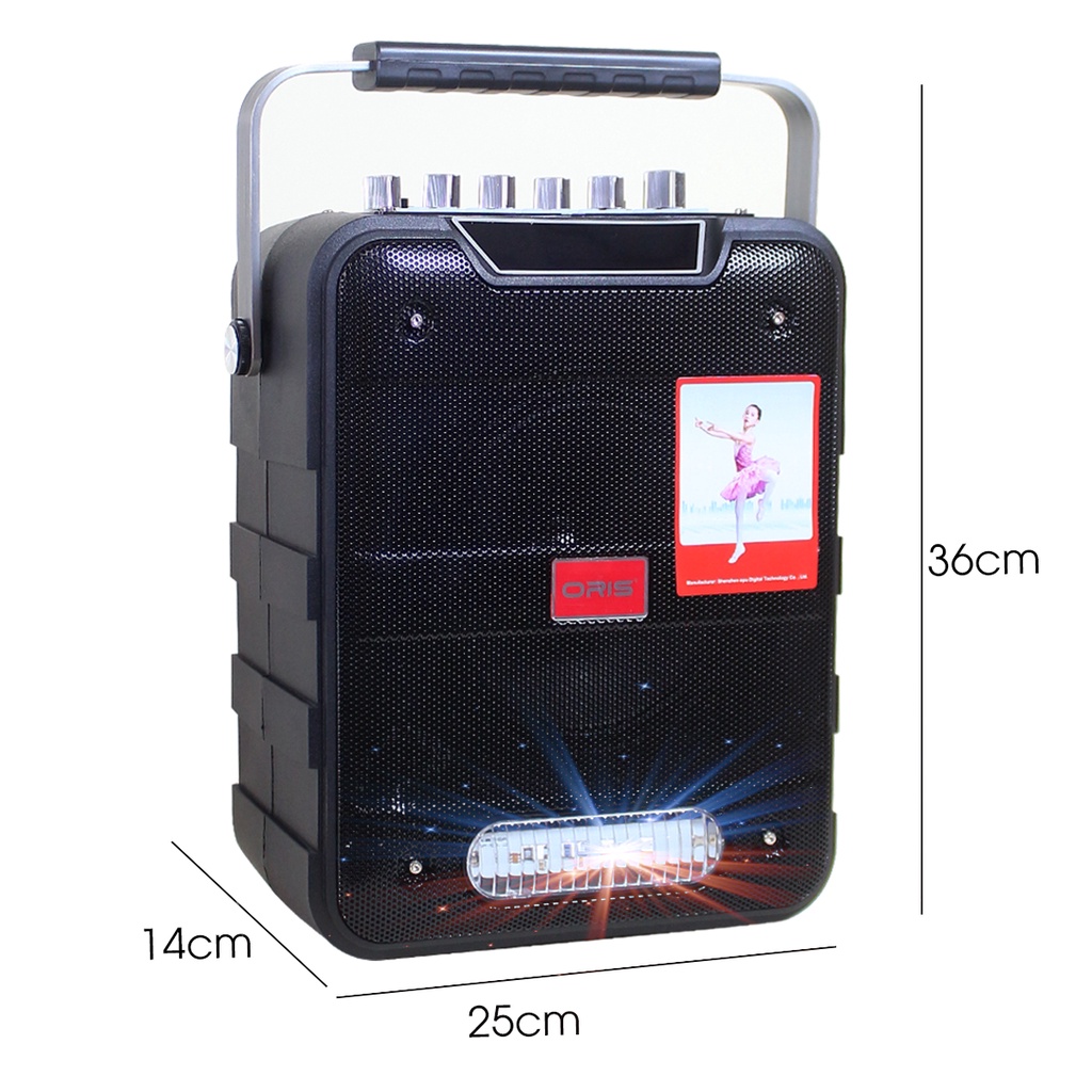 Loa karaoke bluetooth tích hợp tính năng Livestream Oriss TO-788 kèm 02 micro sóng UHF chất lượng cao - SUNRISE MUSIC