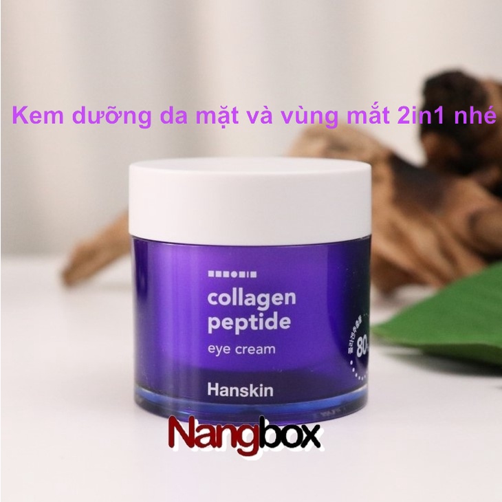 Set Cấp Ẩm Căng Bóng HANSKIN COLLAGEN PEPTIDE AMPOULE & CREAM