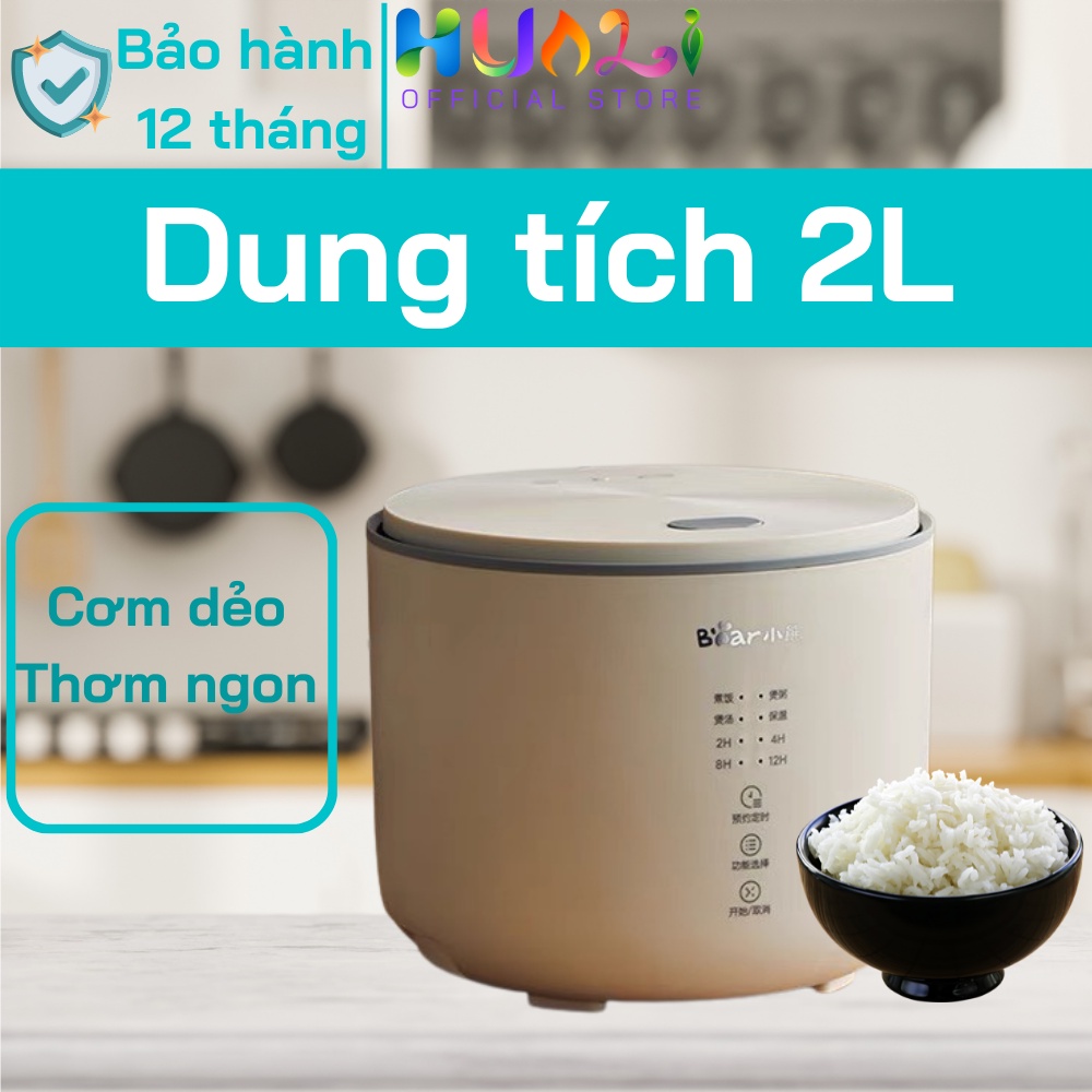 (BẢO HÀNH 12 THÁNG)Nồi cơm điện tử chống dính dung tích 2L (nấu cơm , cháo , hẹn giờ..) màu trắng sữa