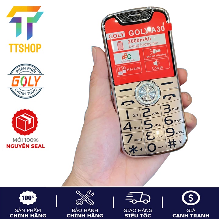 Điện thoại người già Goly A30 ,phím to, chữ lớn, loa to – Hàng chính hãng